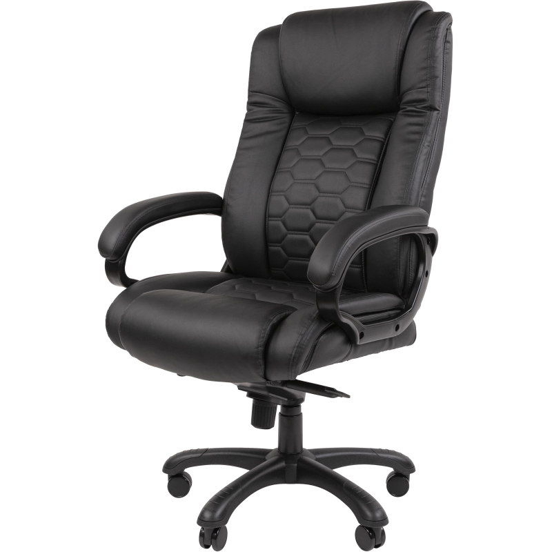 Кресло VT_EChair-641 TPU к/з черный, пластик черный - фото 1