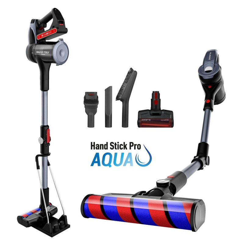 Пылесос POLARIS PVCS 7090 HandStick PRO Aqua, Серый/жемчужный - фото 3