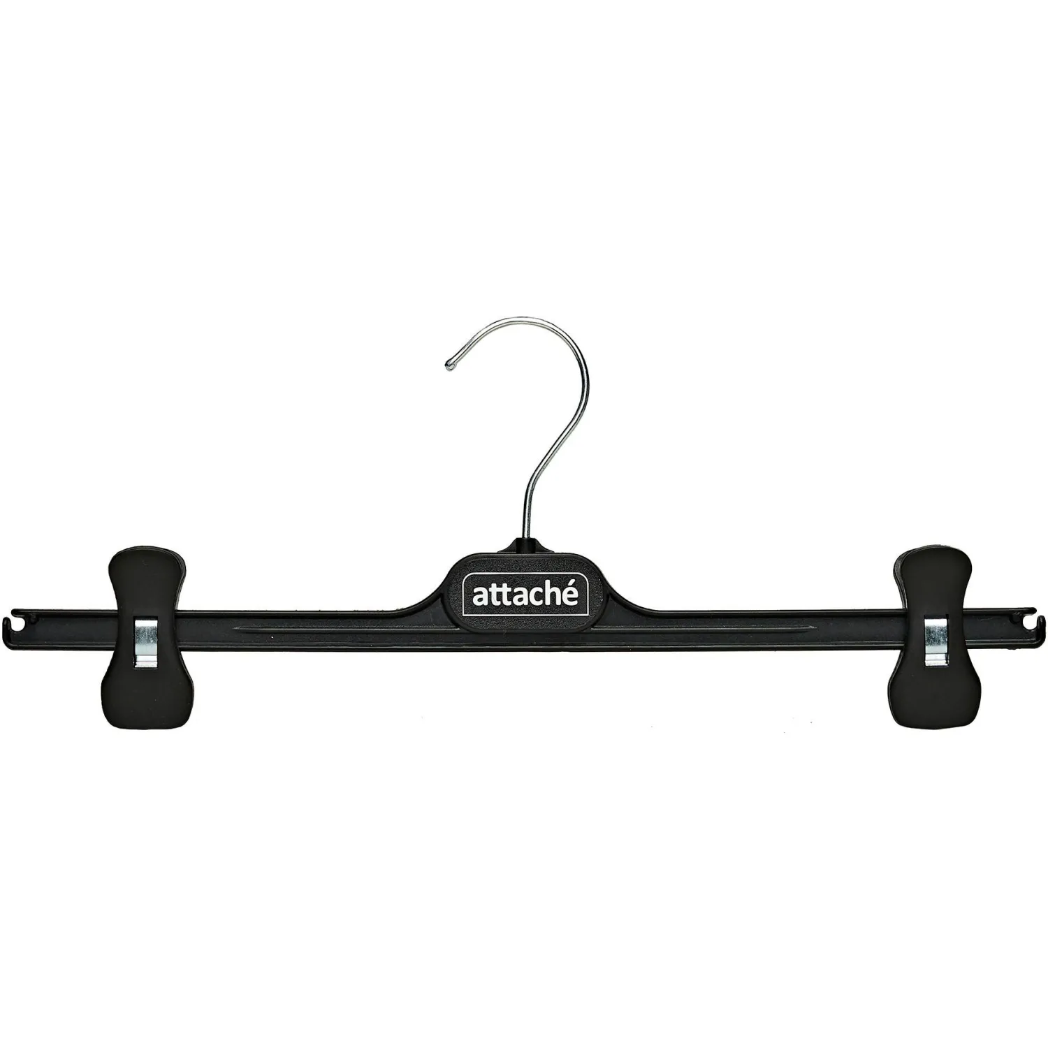 Вешалка-плечики VP_с прищепами Attache,С018 (37), пласт, чер, 370мм р 48-50 - фото 1