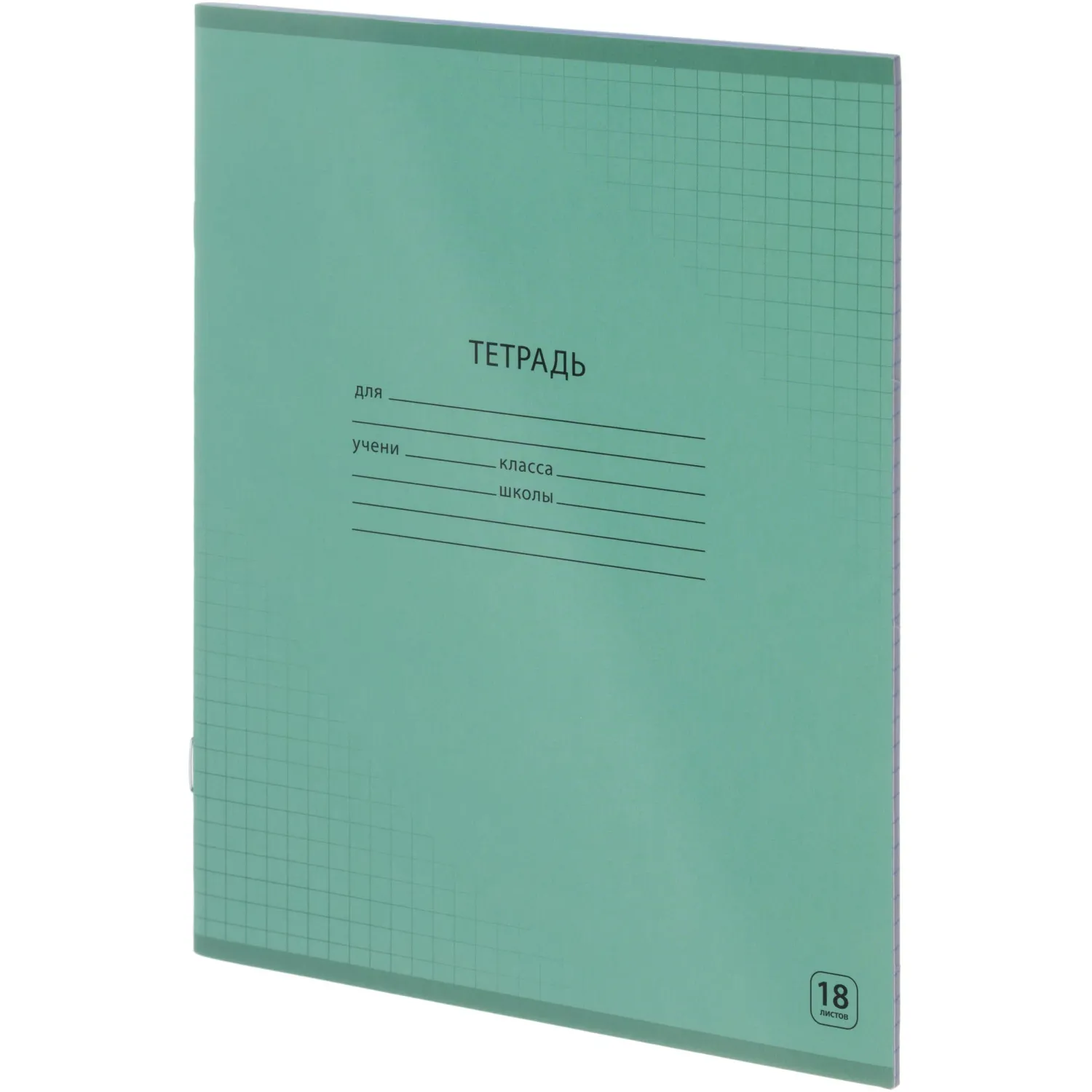 Тетрадь школьная А5, 18л клетка, Выбор есть зеленый 20шт/уп - фото 2