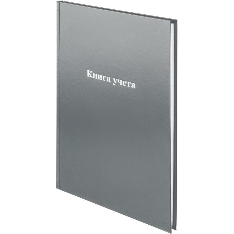 Книга учета Attache А4 96л в клетку блок офсет, бумвинил серый - фото 2