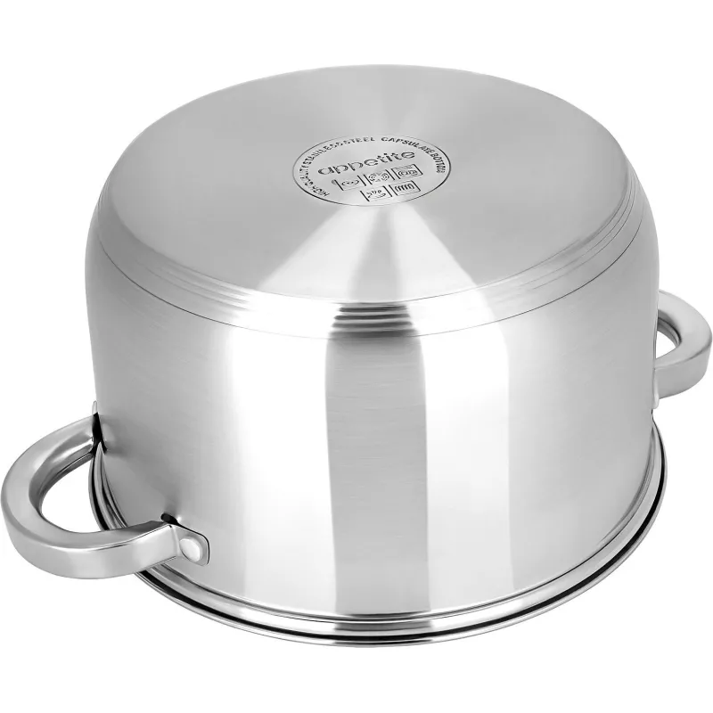 Кастрюля нерж Rondy 5,0л , D=23,5cм, SH07503 - фото 6