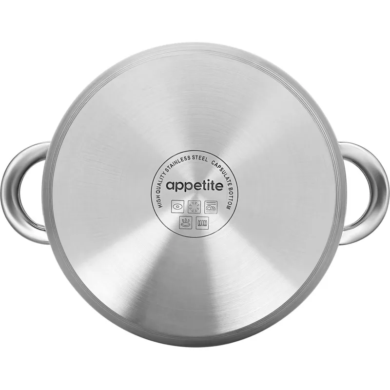 Кастрюля нерж Rondy 5,0л , D=23,5cм, SH07503 - фото 7