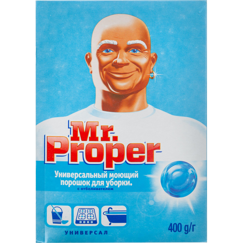 Универсальное чистящее средство Mr.Proper с отбеливателем, 400 г - фото 1
