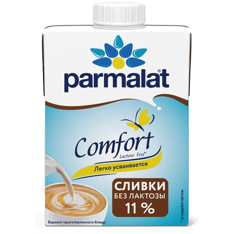 Сливки Parmalat Comfort безлактозные 11%, 500г - фото 1