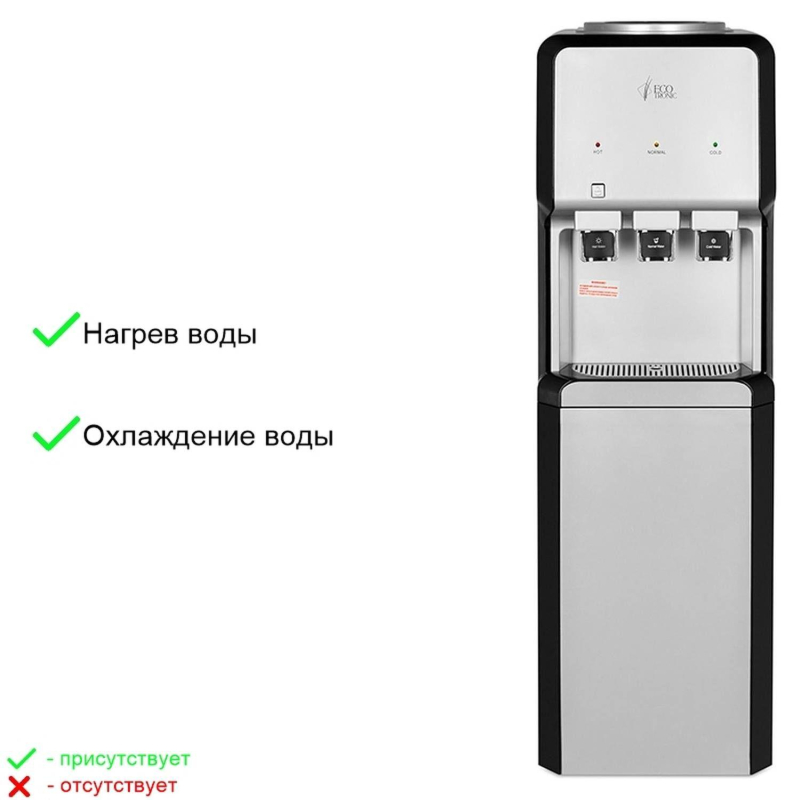Кулер Ecotronic V33-LCE silver-black со шкафчиком - фото 5
