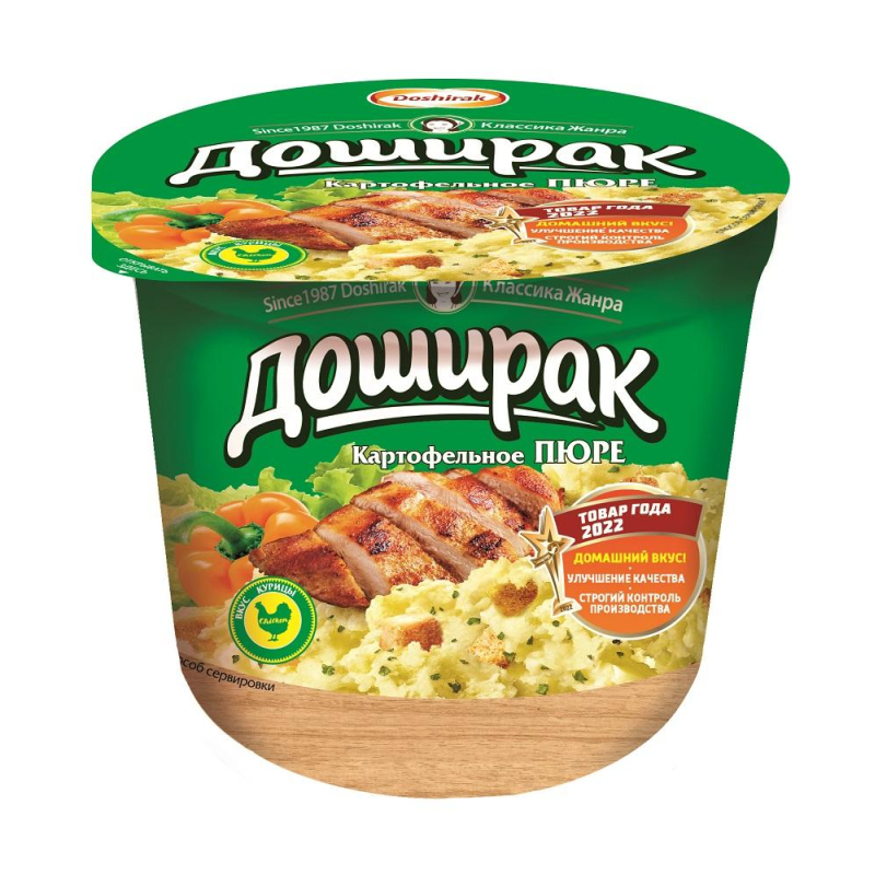 Картофельное пюре Доширак с курицей, 40гх24шт - фото 1
