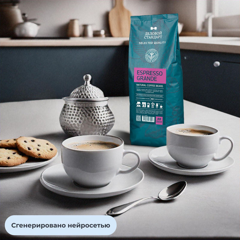 Кофе Деловой Стандарт Espresso Grande в зернах нат. жар., 1кг - фото 3