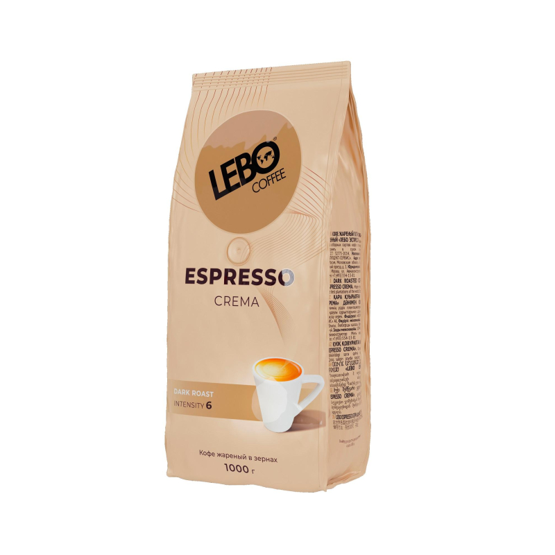 Кофе Lebo Espresso Crema в зернах темн. обжар., 1кг - фото 1