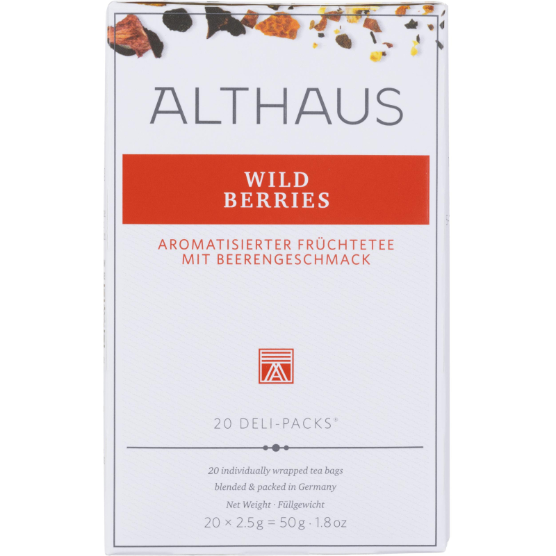 Чай фруктовый в пакетиках Althaus Wild Berries(Дикие ягоды) 20пакx2,5гр - фото 1