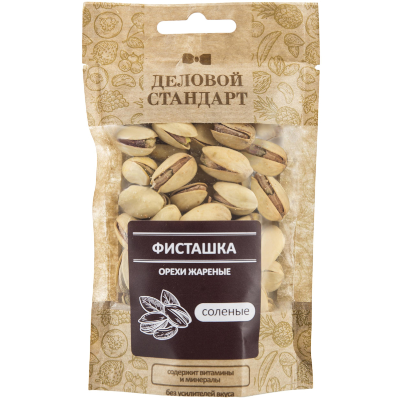 Фисташки Деловой стандарт жареные соленые, 50гх12шт/уп - фото 2