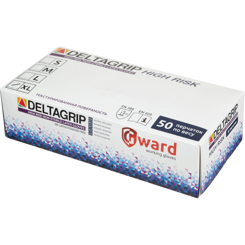 Перчатки латекс Deltagrip High Risk (XL) 25пар./уп,ПС - фото 5