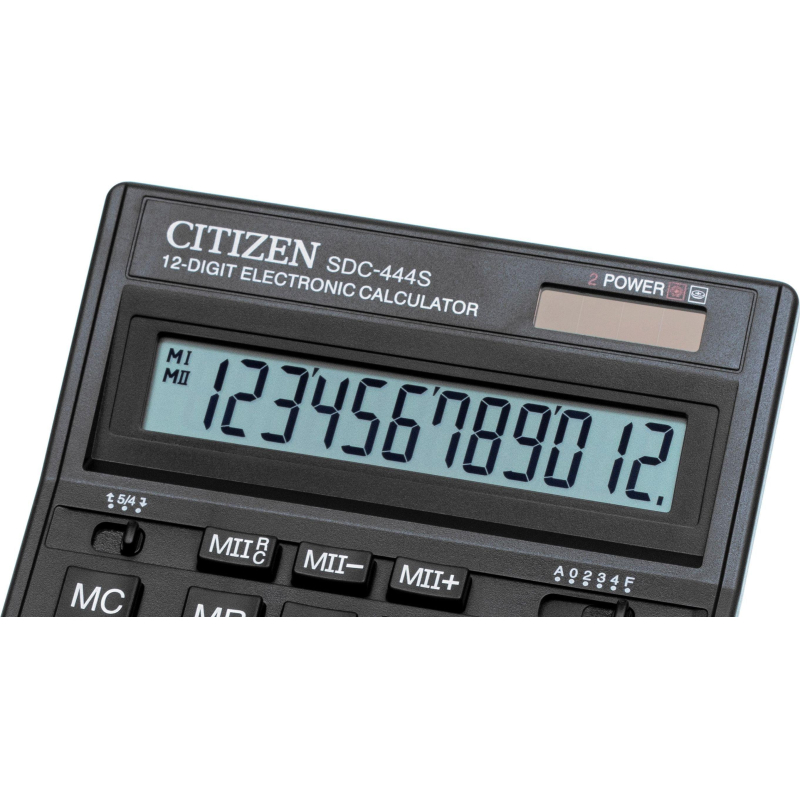 Калькулятор настольный ПОЛНОРАЗМЕРНЫЙ CITIZEN бухг.SDC-444S 12 разр. DP - фото 4