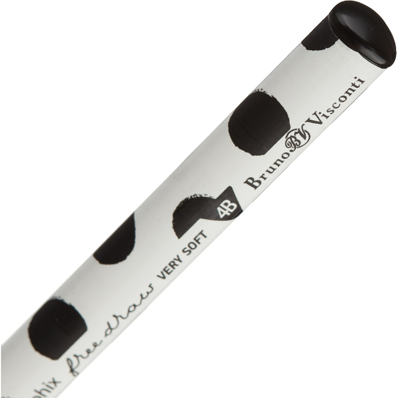 Карандаш чернографитный HappyGraphix JumboBlackРolkaDots 4В 3,5мм21-0062/29 - фото 4