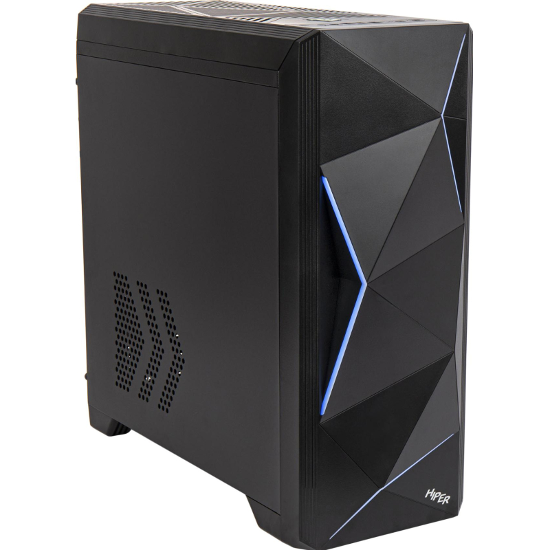 Корпус Hiper A68 черный без БП mATX 1x80mm 1x92mm 2xUSB2.0 1xUSB3.0 audio - фото 1