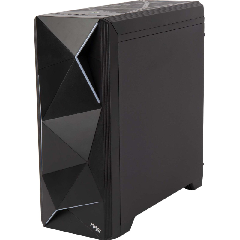 Корпус Hiper A68 черный без БП mATX 1x80mm 1x92mm 2xUSB2.0 1xUSB3.0 audio - фото 5