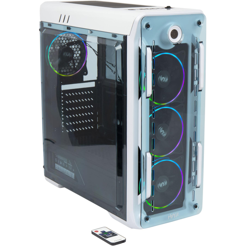 Корпус Hiper OW белый без БП ATX 2x120mm 2xUSB2.0 1xUSB3.0 - фото 1
