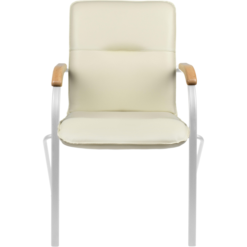 Конференц-кресло UA_EChair SAMBA Silver к/з беж./бук (V-18 1.007) - фото 2