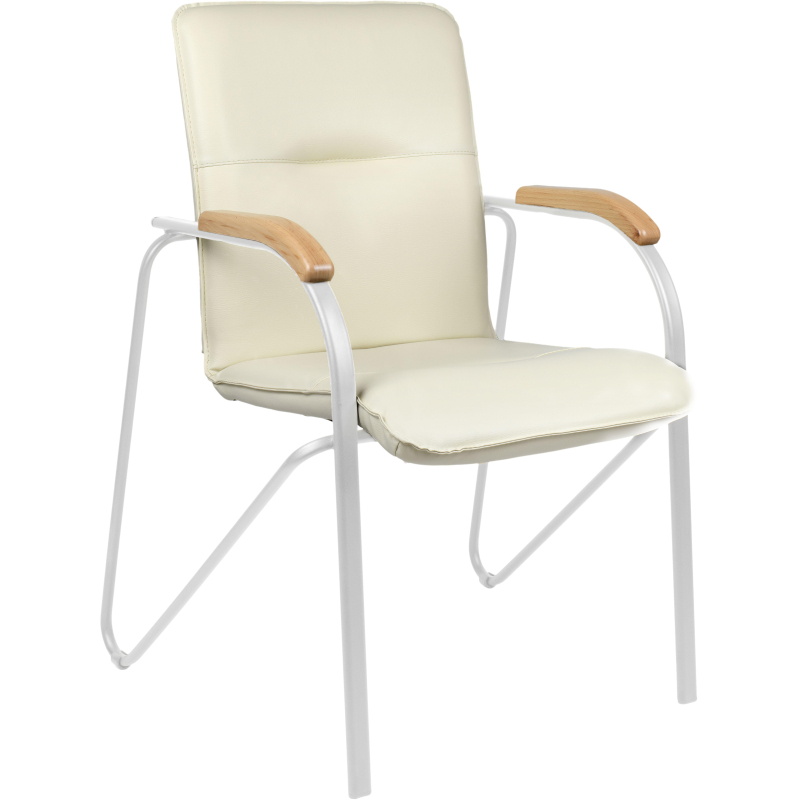 Конференц-кресло UA_EChair SAMBA Silver к/з беж./бук (V-18 1.007) - фото 3