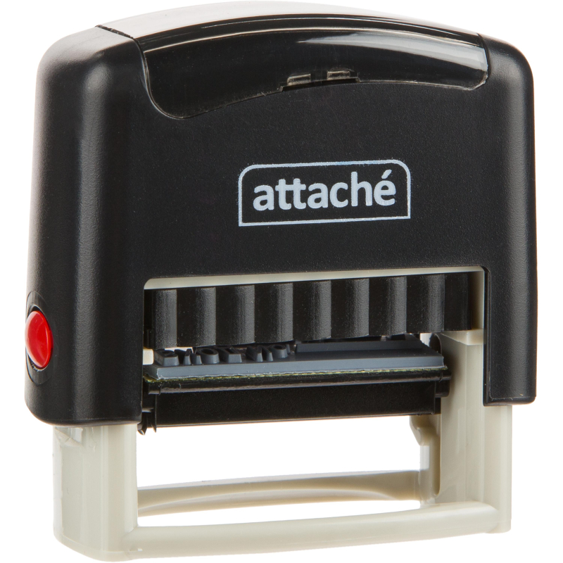 Штамп стандартный Attache Вход.N__ __ __20_г подпись 35х11 9011-T 3.7 - фото 3
