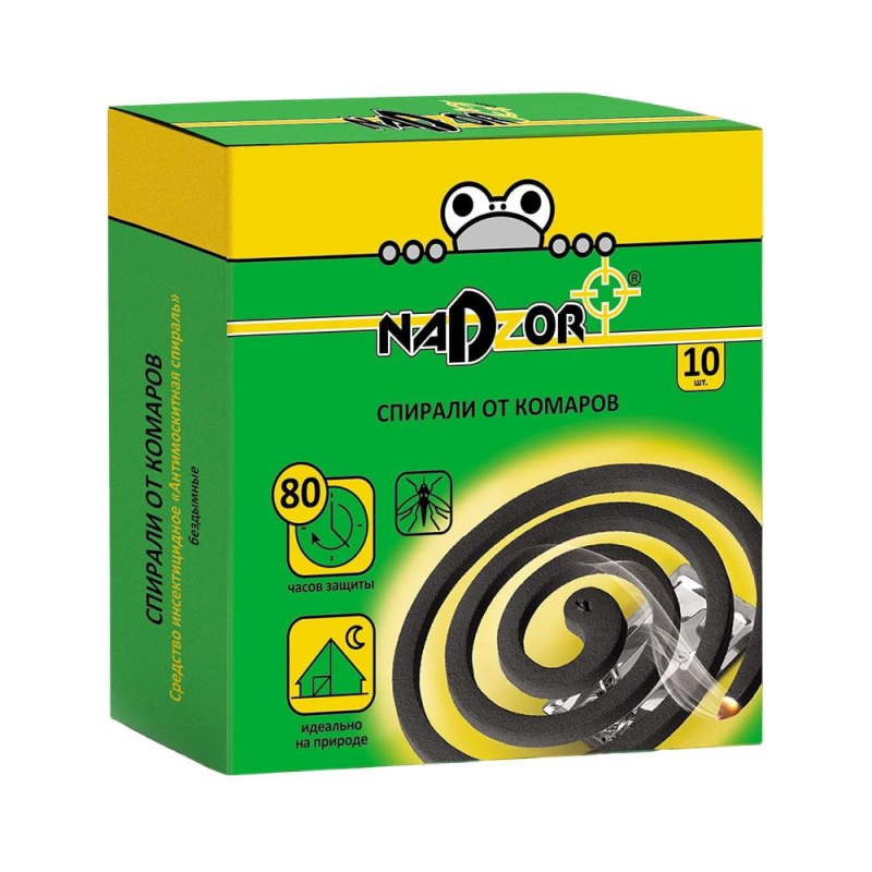 Средство от насекомых Nadzor спирали от комаров, черные, 10 шт/уп - фото 1