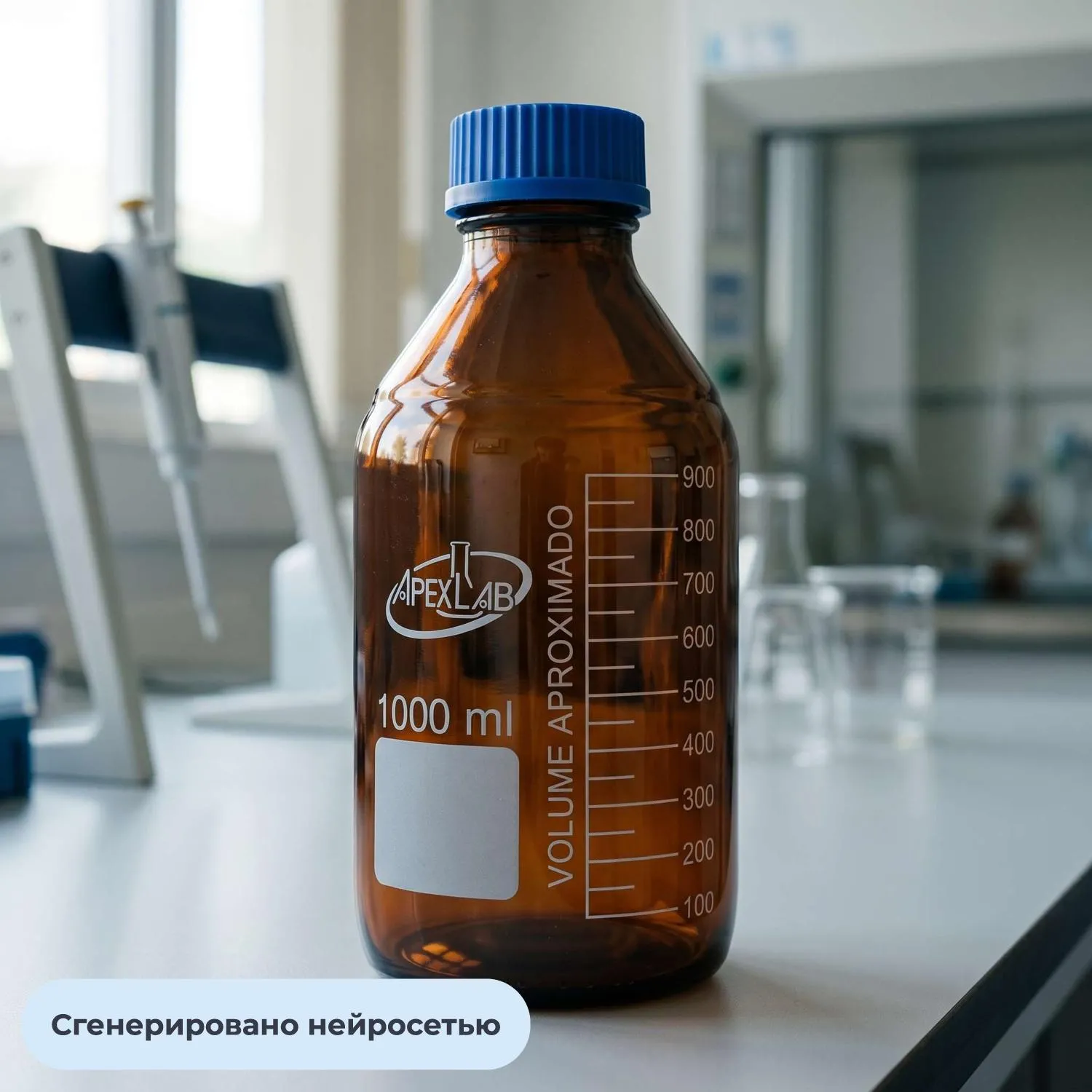 Банка 1000мл ТС с винтовой пластиковой крышкой (темное стекло) Apexlab - фото 2