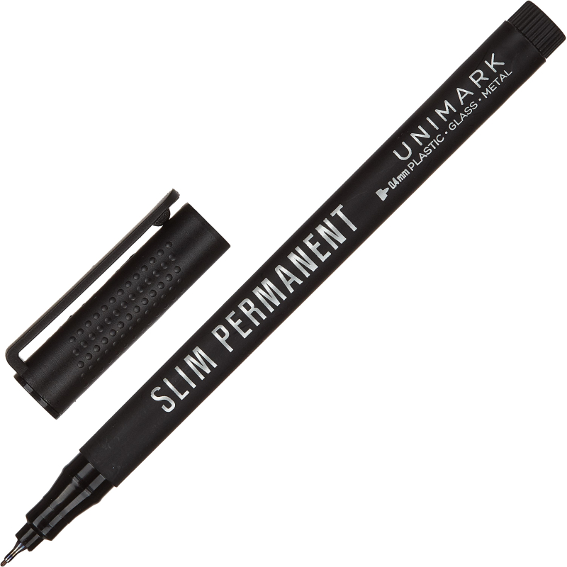 Маркер перманентный BrunoVisconti  ДЛЯ CD UNIMARK SLIM черный 22-0028 - фото 1