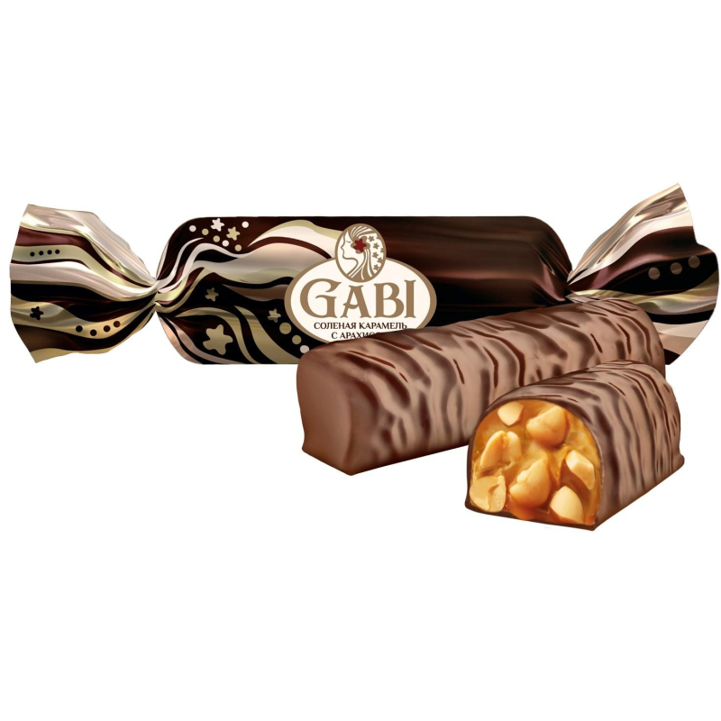 Конфеты шоколадные Gabi соленая карамель с арахисом, 1кг - фото 2
