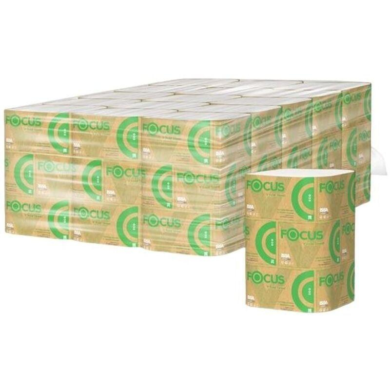 Полотенца бумажные д/дисп. FOCUS Eco Vсл 1сл бел 200л 15пач/уп 5083743 п/э - фото 3