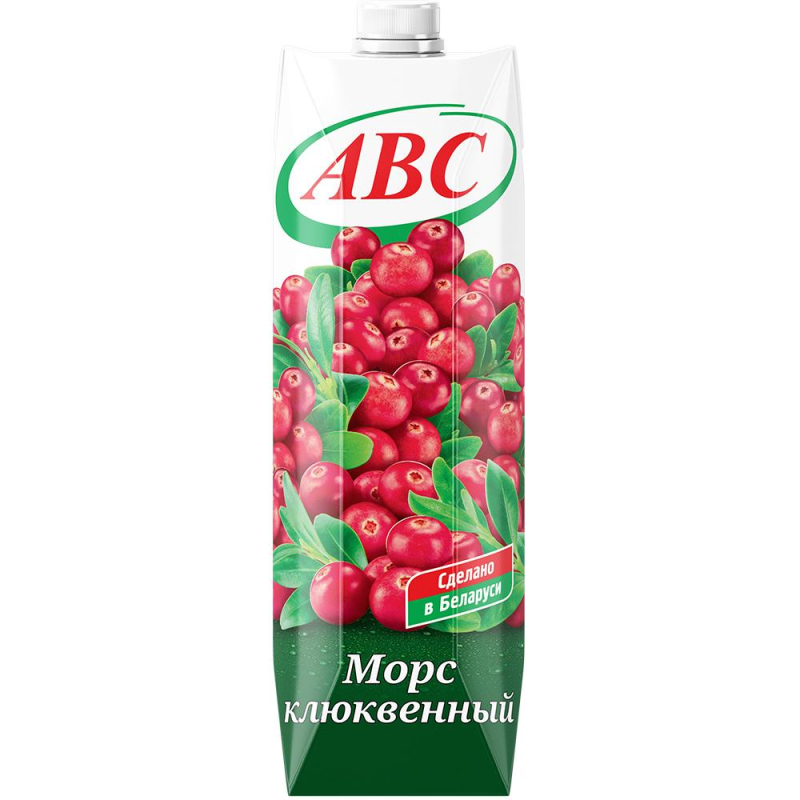 Морс АВС Клюквенный осветленный стерилиз. 1л - фото 1