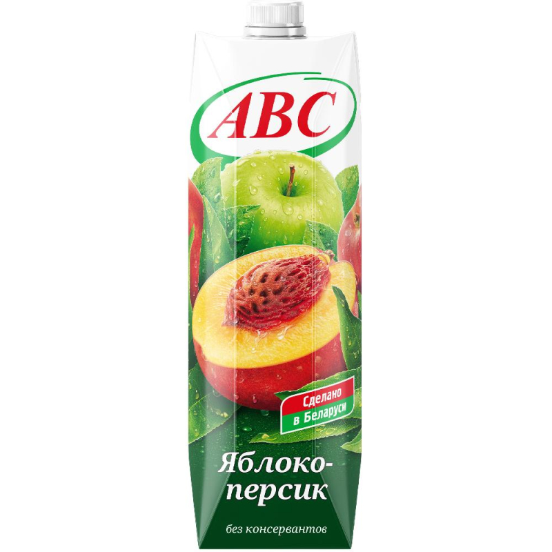 Нектар АВС яблочно-персиковый с мякотью 1 л - фото 1