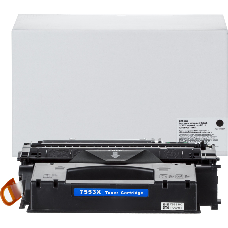 Картридж лазерный Retech Q7553X чер. для HP LJ P2014/P2015/M2727 - фото 2