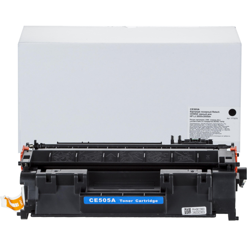 Картридж лазерный Retech CE505A чер. для HP LJ 2055n/2055dn - фото 2