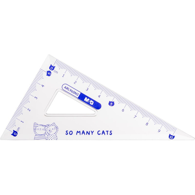 Набор чертежный M&amp;G So Many Cats (линейка, транспортир, 2 треугольн), в асс - фото 5