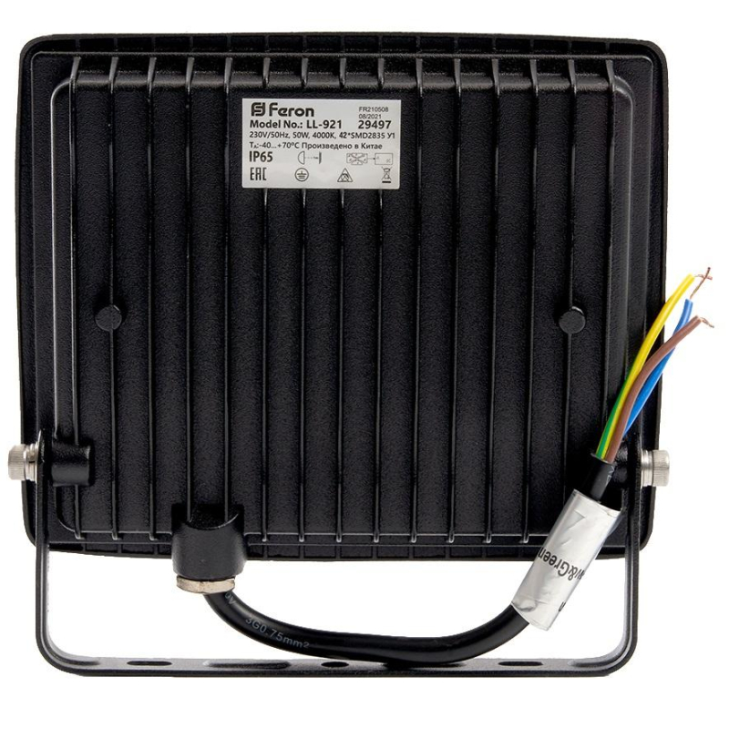 Прожектор светодиодный FERON 2835 SMD 50W 4000K AC220V/50Hz LL-921 (29497) - фото 2