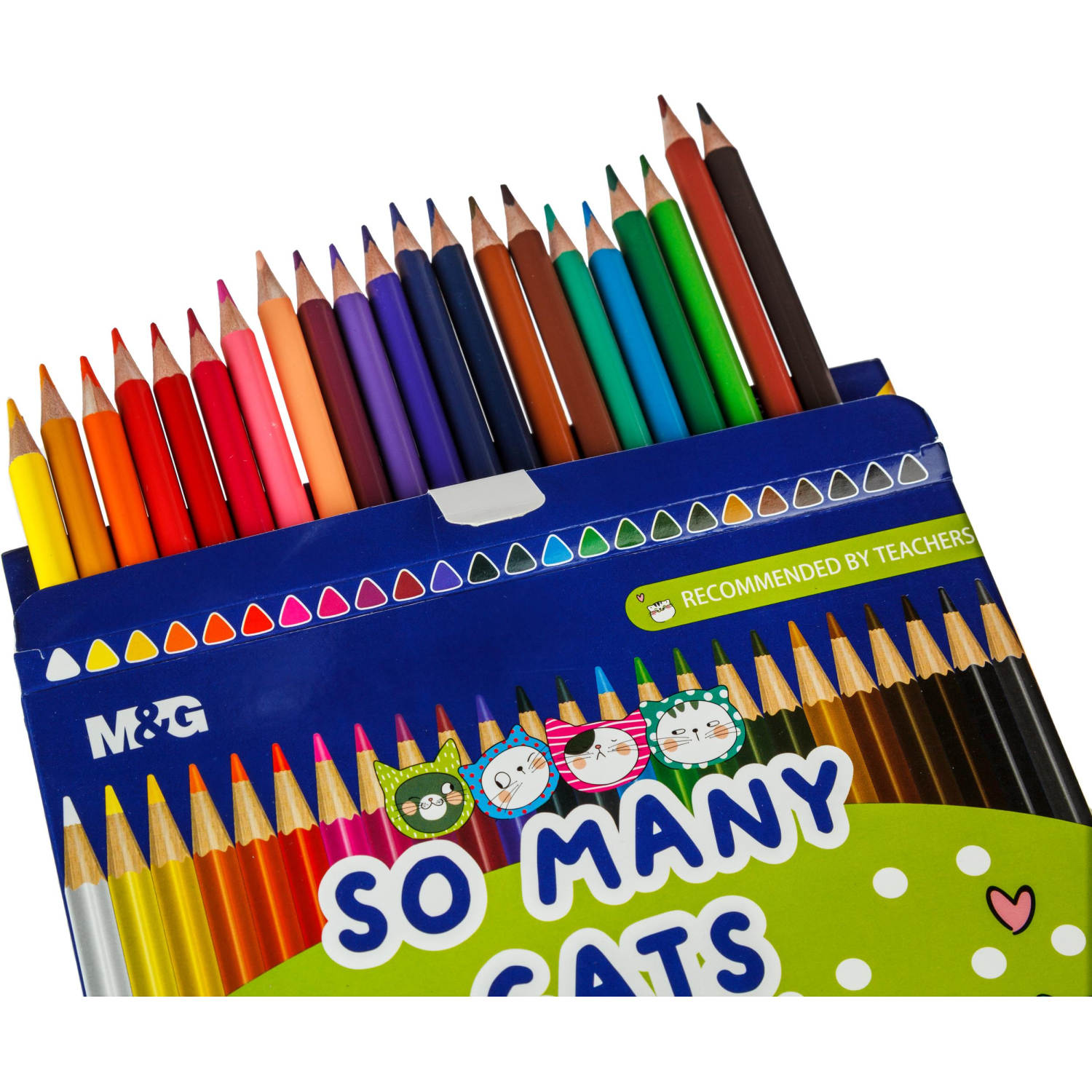 Карандаши цветные So Many Cats деревянные трехгранные, 24 цвета в наборе - фото 5