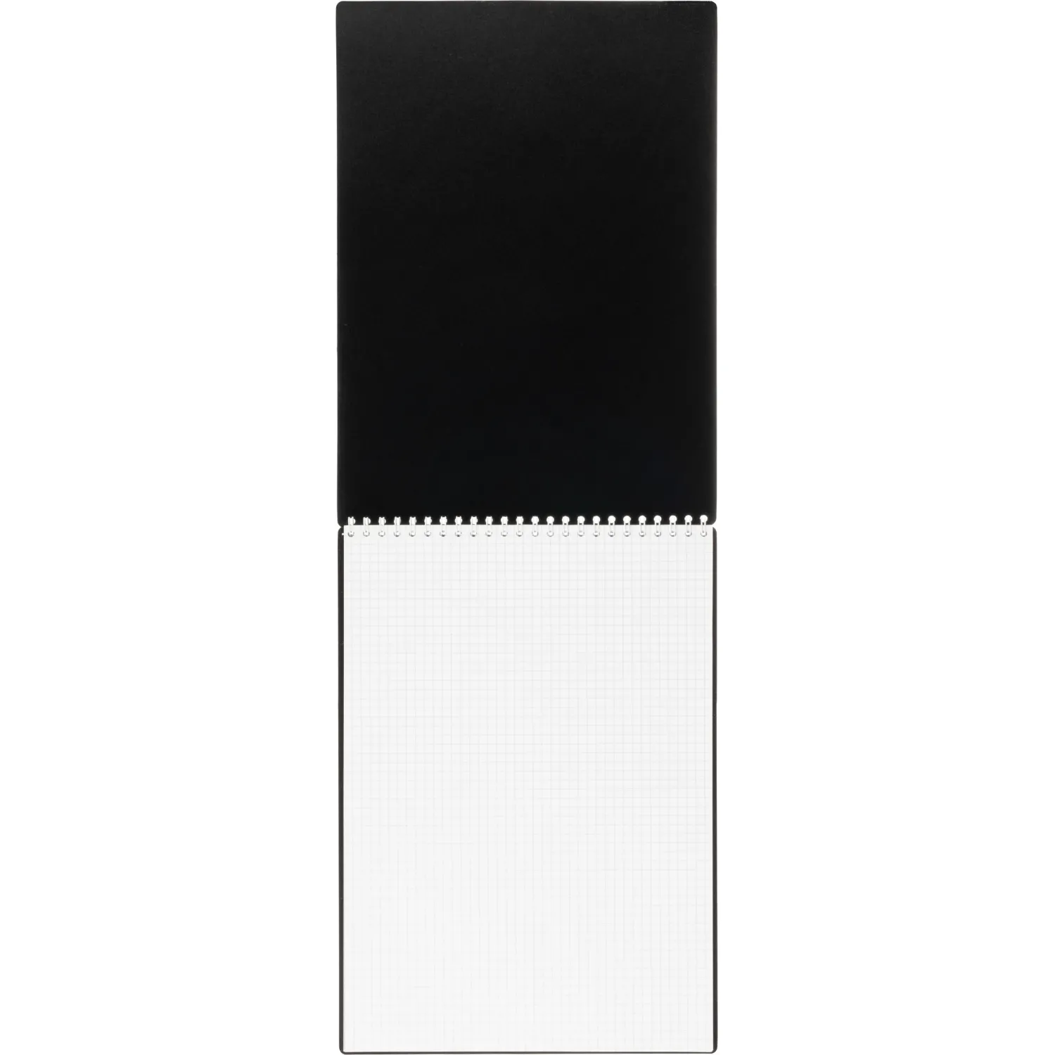 Блокнот А4 80л Attache гребень клетка пластик черн с тиснением - фото 5