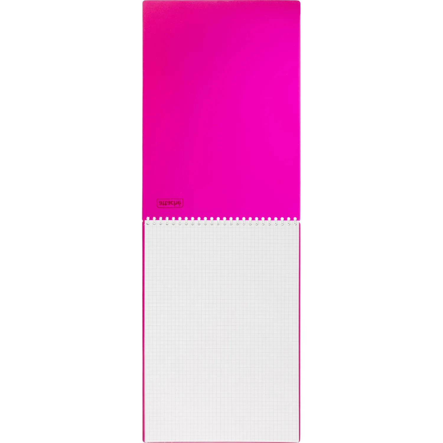 Блокнот А4 80л Attache гребень клетка пластик бордов с тиснением - фото 5