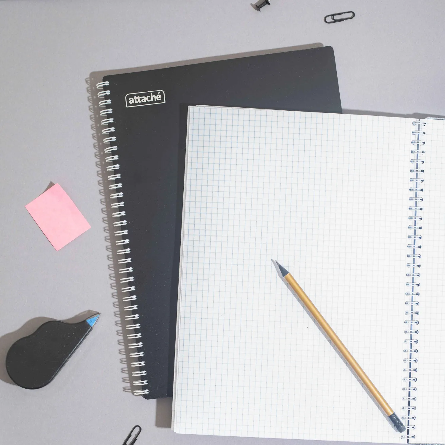 Бизнес-тетрадь А4 120л Attache гребень клетка пластик черн с тиснением - фото 10