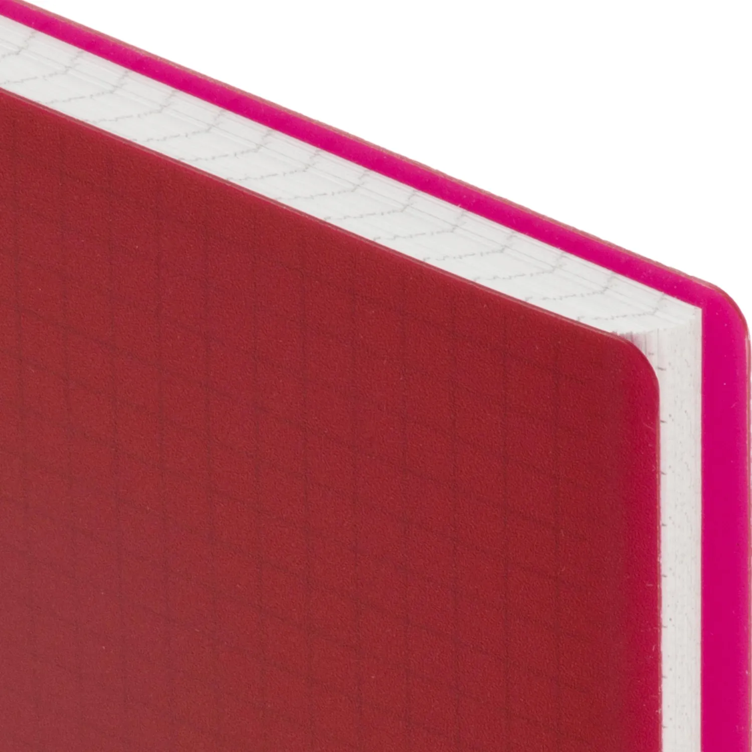 Бизнес-тетрадь А4 120л Attache гребень клетка пластик бордов с тиснен - фото 3