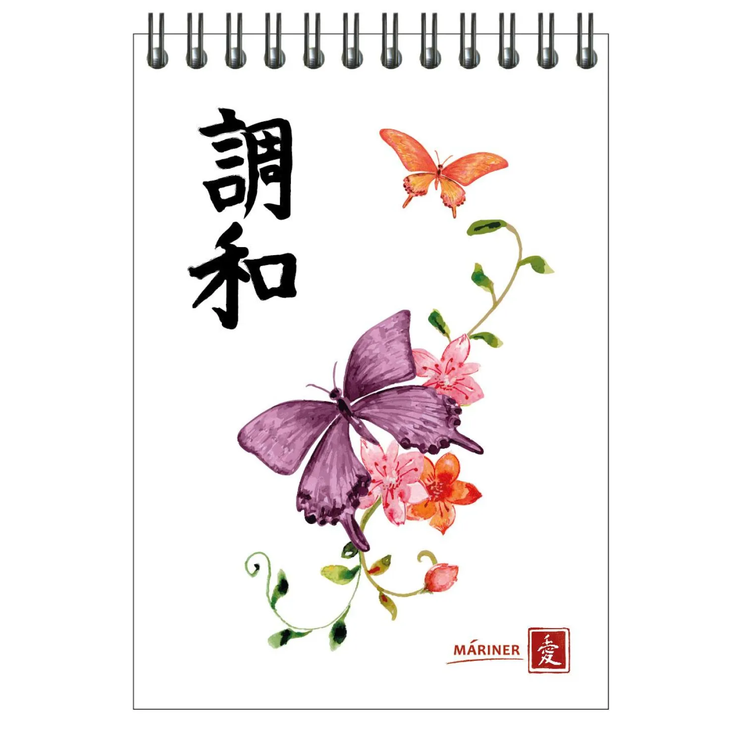 Блокнот А5 100л Mariner Япония клетка, обложка картон,спираль 0024 - фото 3