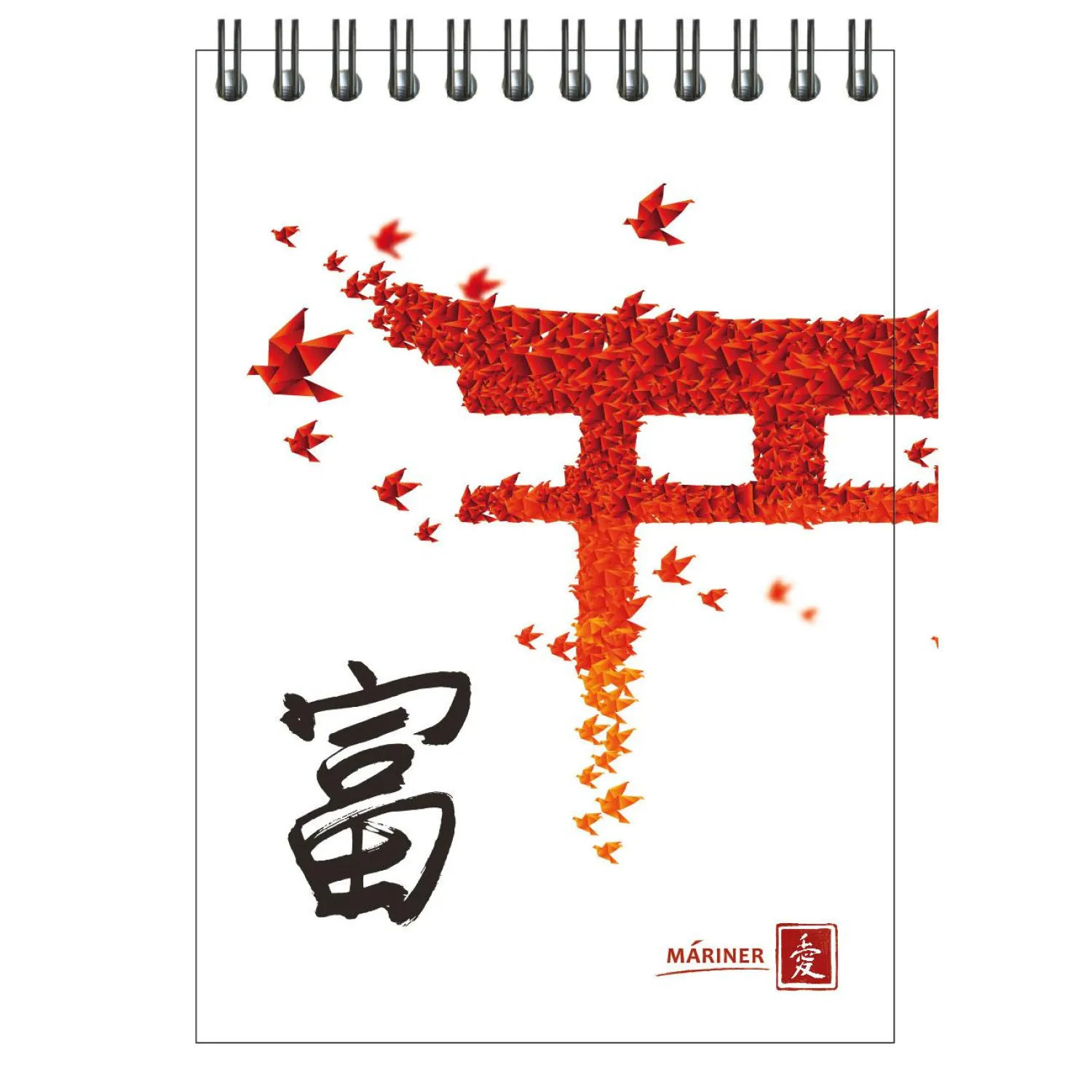 Блокнот А5 100л Mariner Япония клетка, обложка картон,спираль 0024 - фото 7