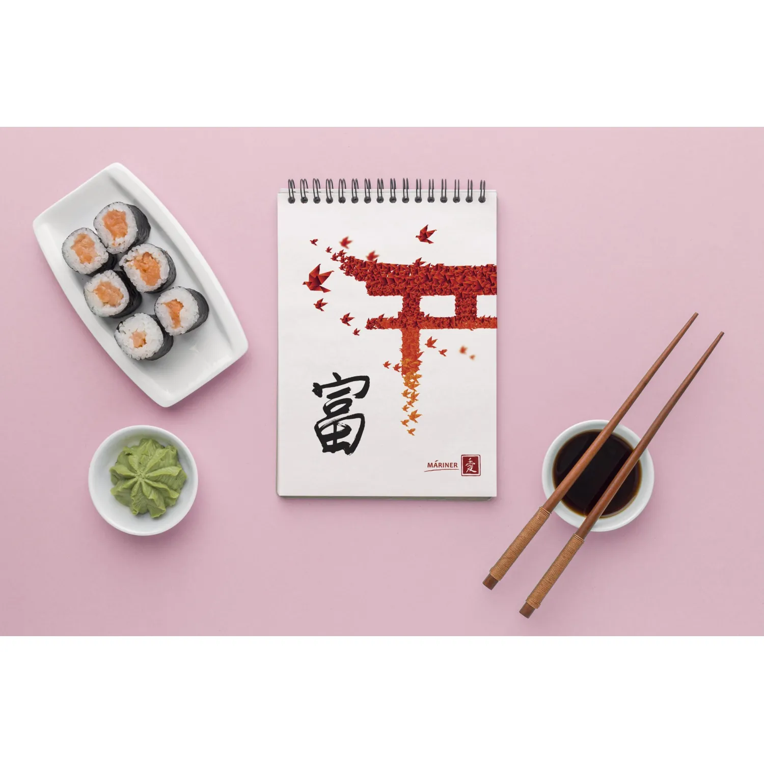 Блокнот А5 100л Mariner Япония клетка, обложка картон,спираль 0024 - фото 13