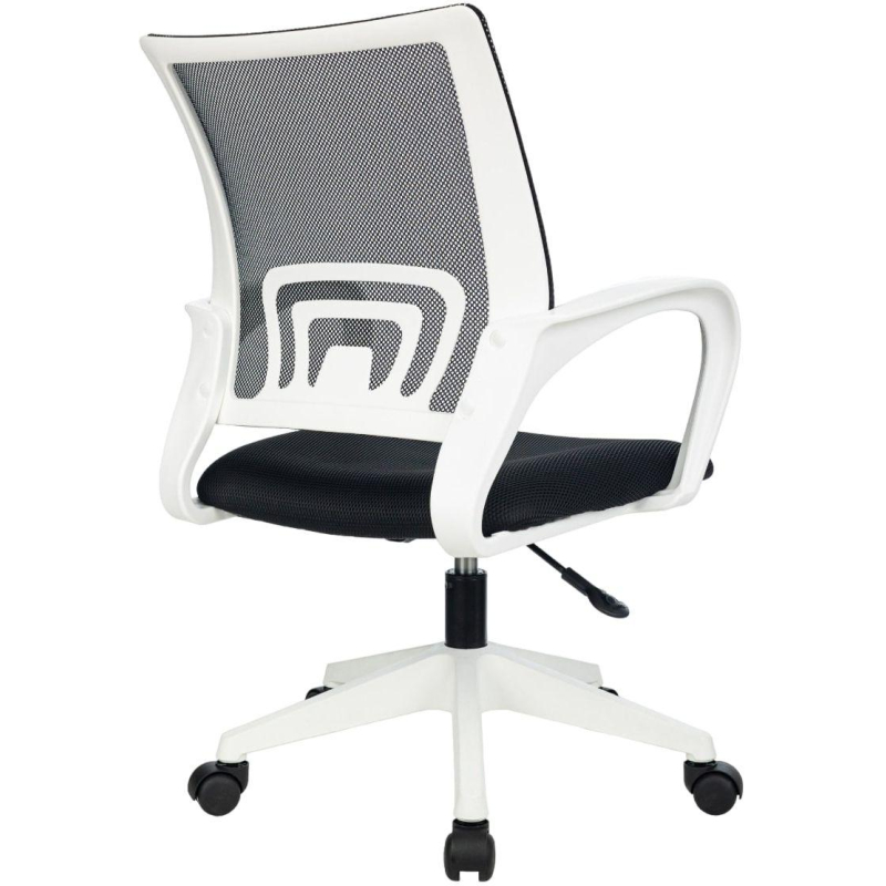 Кресло VB_Echair-396W (LT) сетка/ткань черный пластик белый - фото 4