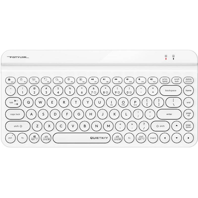 Клавиатура A4Tech Fstyler FBK30 белый USB BT/Radio slim(FBK30 WHITE) - фото 1