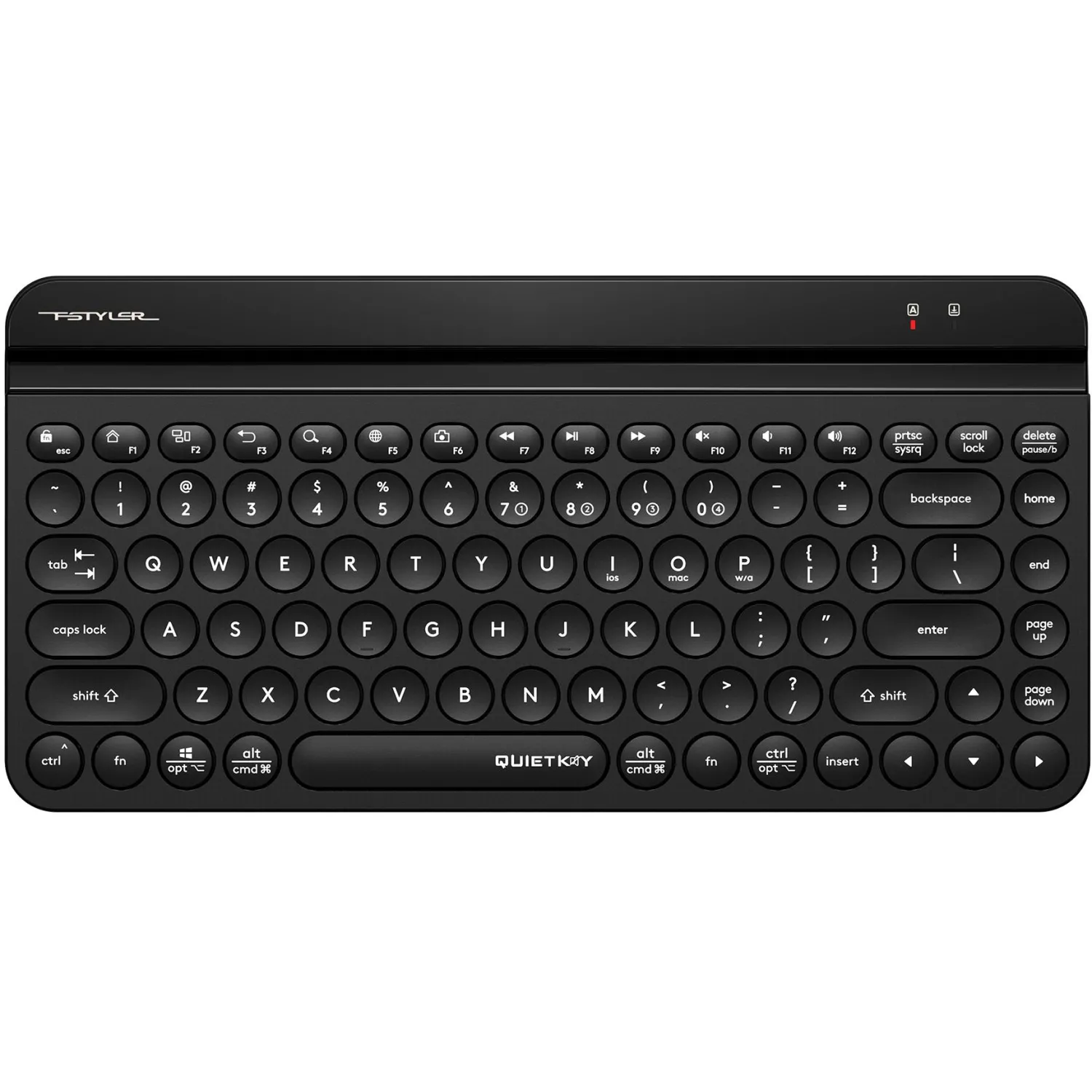 Клавиатура A4Tech Fstyler FBK30 черный USB BT/Radio slim(FBK30 BLACK) - фото 1