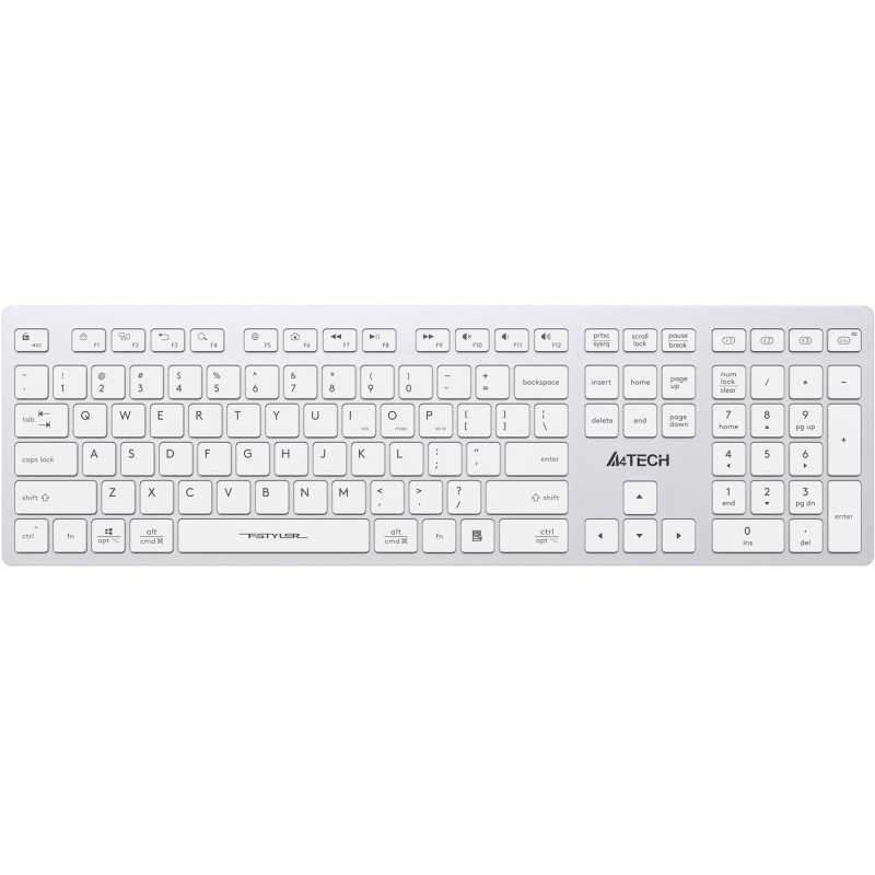 Клавиатура A4Tech Fstyler FBX50C белый USB BT (FBX50C WHITE) - фото 1