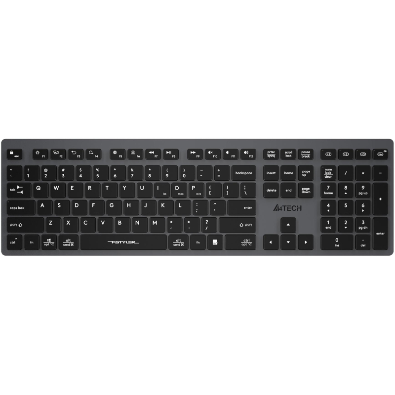 Клавиатура A4Tech Fstyler FBX50C серый USB/BT (FBX50C GREY) - фото 1