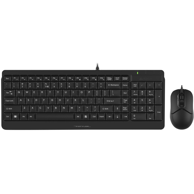 Набор клавиатура+Мышь A4Tech Fstyler F1512 USB (F1512 BLACK) - фото 1