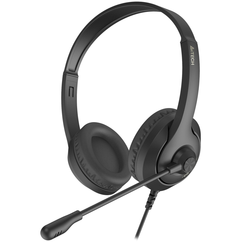 Гарнитура A4Tech Fstyler FH100 черный 2м накладные (FH100 (STONE BLACK)) - фото 1